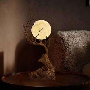 禅意客厅灯诧寂风个性树枝根艺民宿书房玄关茶桌装饰艺术造型台灯