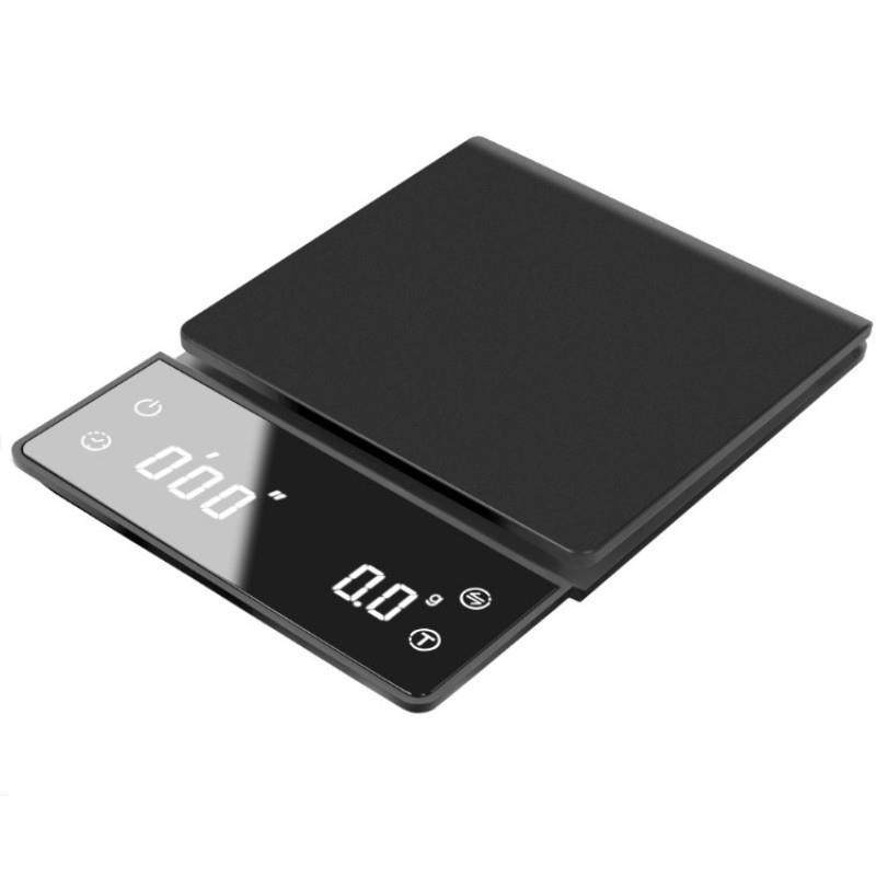 新款私模家用咖啡称0.1g 计时厨房电子秤手冲咖啡秤 带充电咖啡秤