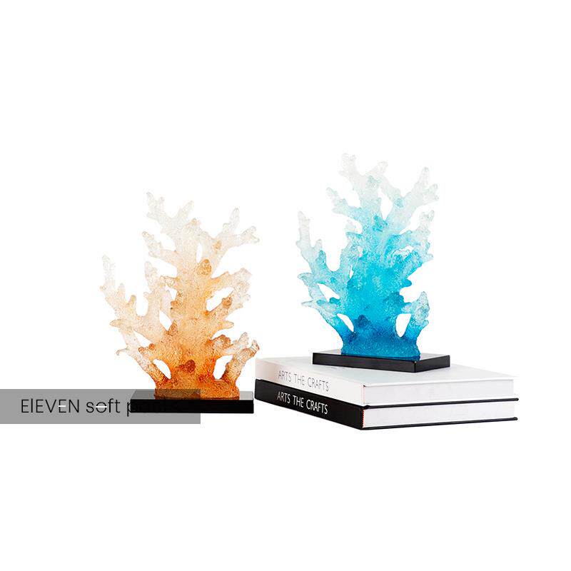 创意现代仿真珊瑚礁石造景假山摆件样板房客厅展示酒柜水草装饰品