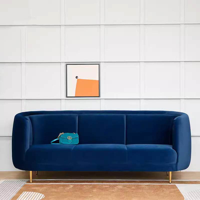 酒店北欧轻奢现代设计师弧形皮艺沙发半弧形组合洽谈区接待区沙发