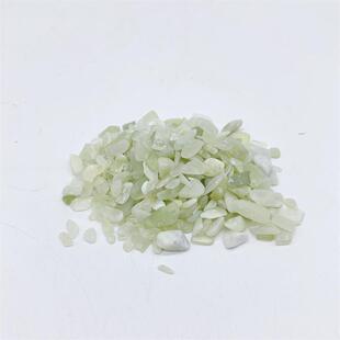 岫玉碎石 倒角磨边抛光碎石 青色装饰用孔雀石碎石 鱼缸石