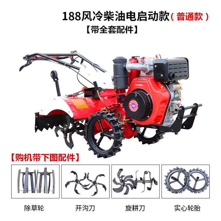 农田大马力四驱微耕机 斯诺机械现货 自走式果园松土开沟旋耕机械