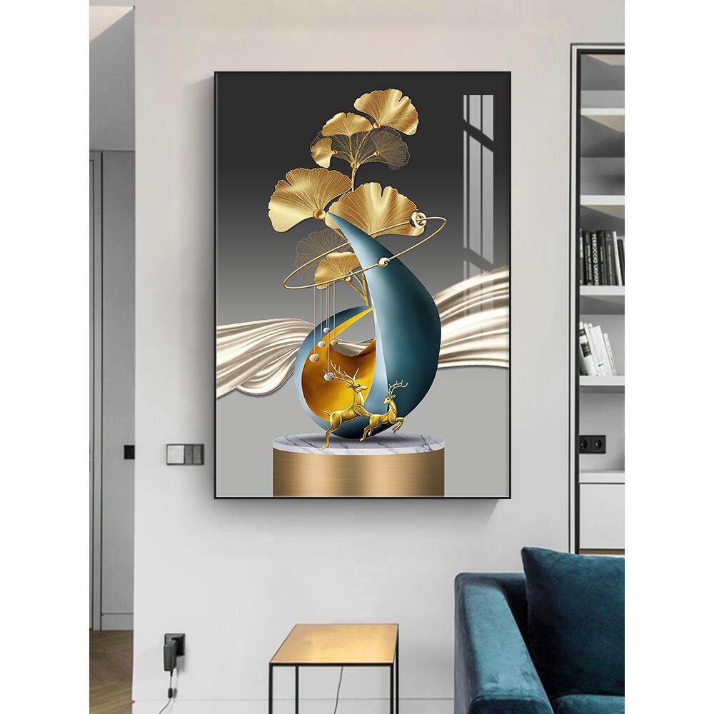 现代客厅装饰画简约入户玄关过道走廊挂画竖版歺厅单幅餐厅墙壁画