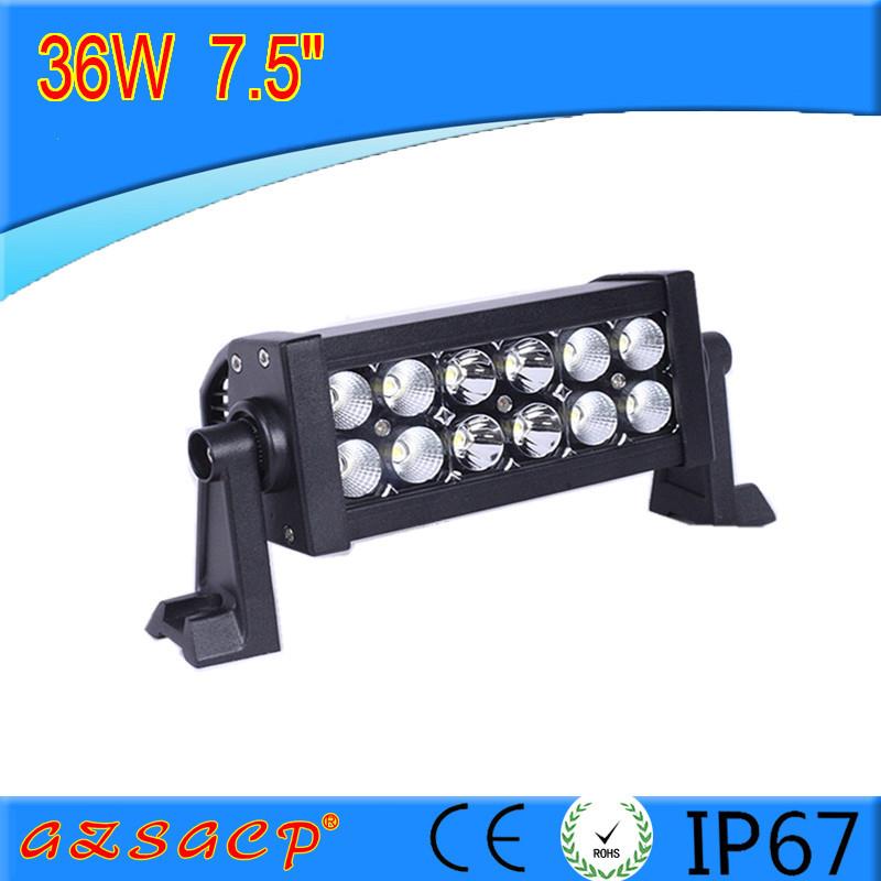 12V24V双排汽车LED长条工作灯 聚光 泛光混合光前杠中网改装灯36W