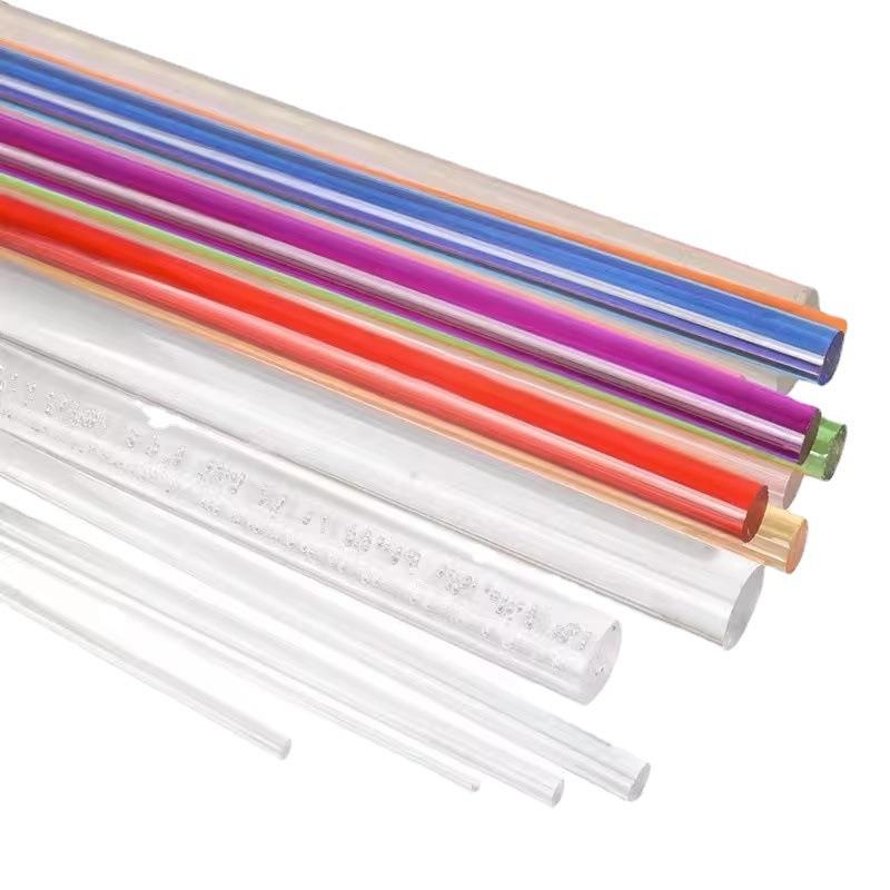 PMMA亚克力透明棒有机玻璃棒彩色棒塑料棒亚克力管有机玻璃管