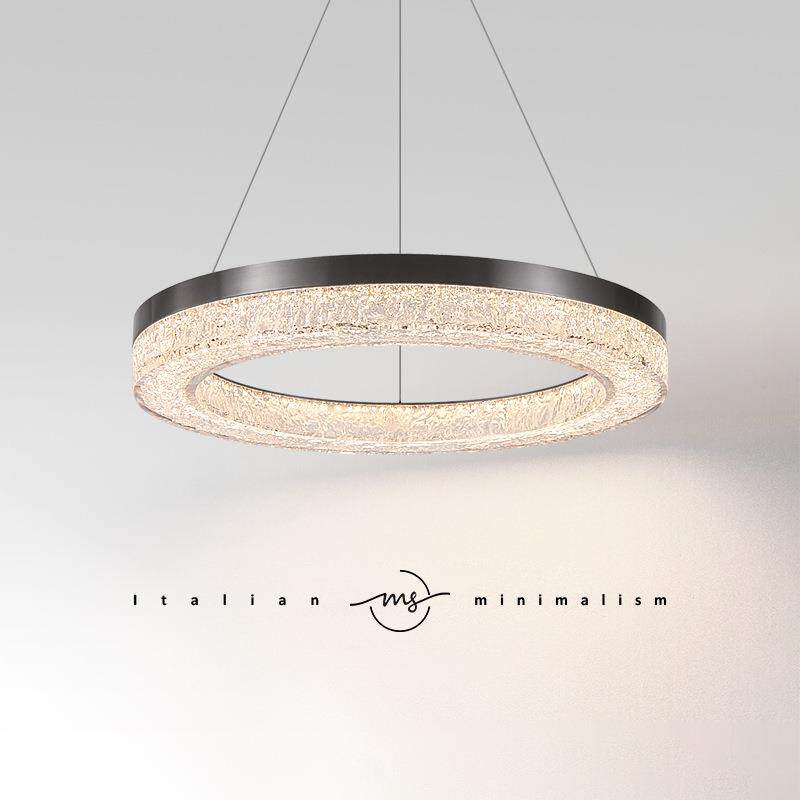 【木森】意式极简客厅吊灯全铜圆环大厅主卧室智能轻奢餐厅灯