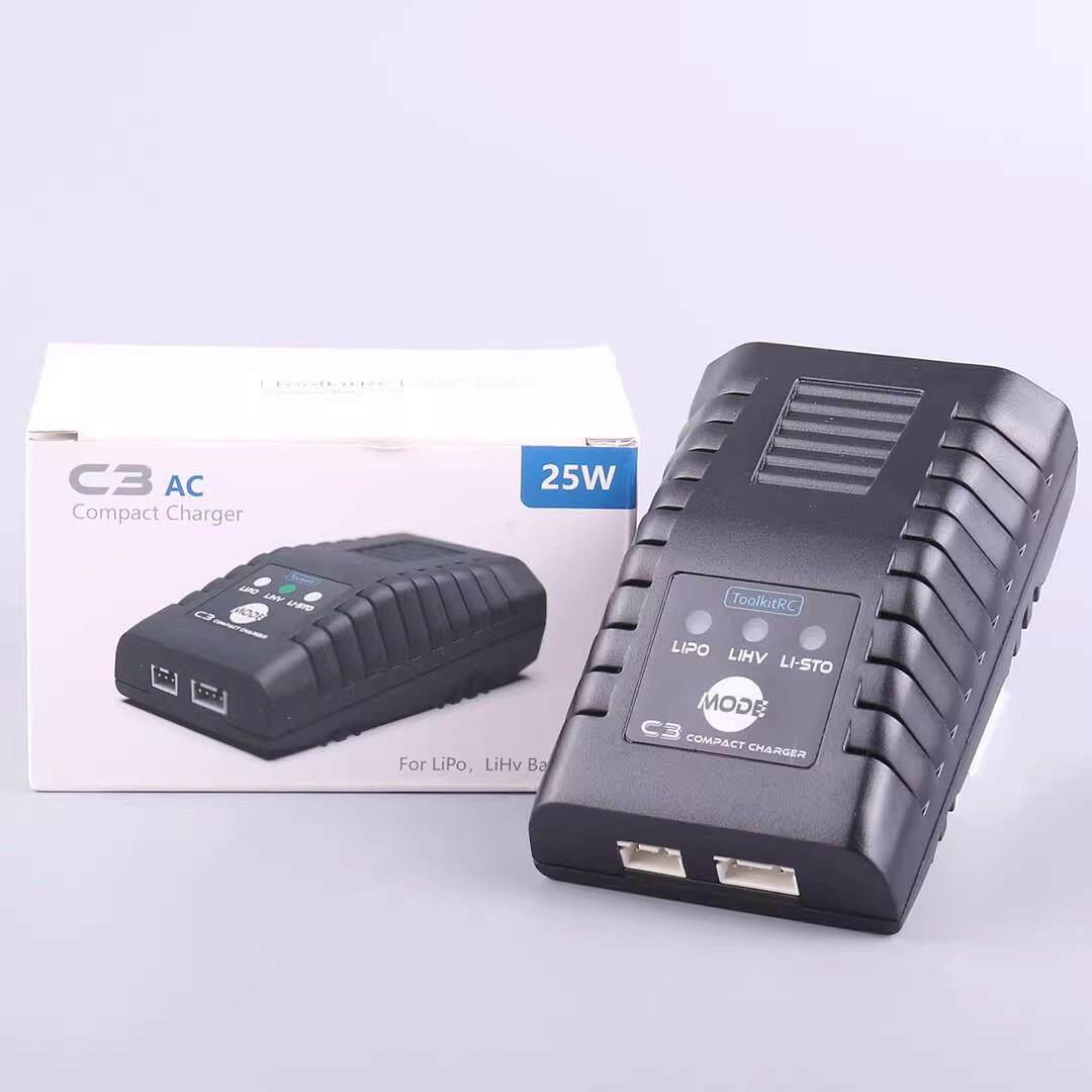 航模ToolkitRC C3平衡充电器 2S 3S 25W LiPo LiHv简易通用充FPV