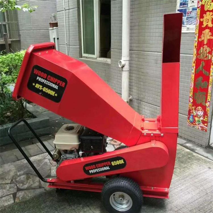 果林苗圃移动树木破碎机 汽油柴油电动碎枝器 小型甘蔗竹子粉碎机