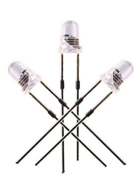 3mm粉红色led灯珠直插发光二极管f3白发粉红光高亮指示灯节能