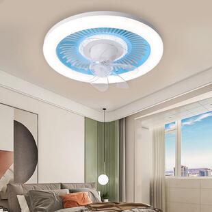 吸顶风扇灯led家用卧室灯扇一体风扇灯餐厅创意360度摇头风扇灯