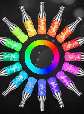 新款LED酒瓶灯 RGB炫彩个性创意装饰小夜灯 客厅氛围夜灯床边灯