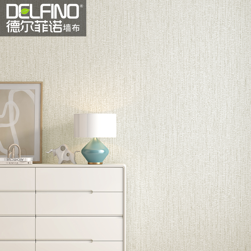 2024年新款奶油风无缝墙布全屋现代简约卧室客厅W背景墙提花壁布