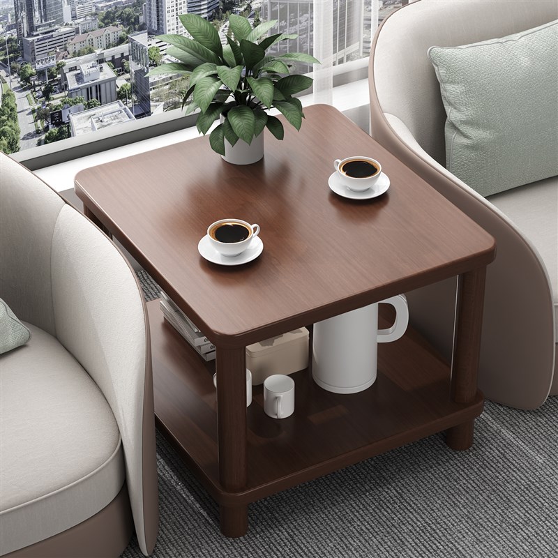 沙发中间小茶几办公室边柜v边几正方形木桌边桌茶桌方桌接待室桌