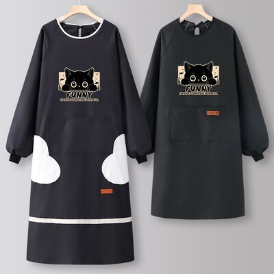 加长围裙厨房家用2025新款罩衣女做饭防油防水R护衣工作服上班专