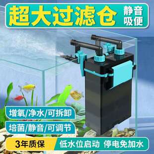 京业鱼缸壁挂式过滤器净水小型静音外置过滤桶循环水泵过滤盒
