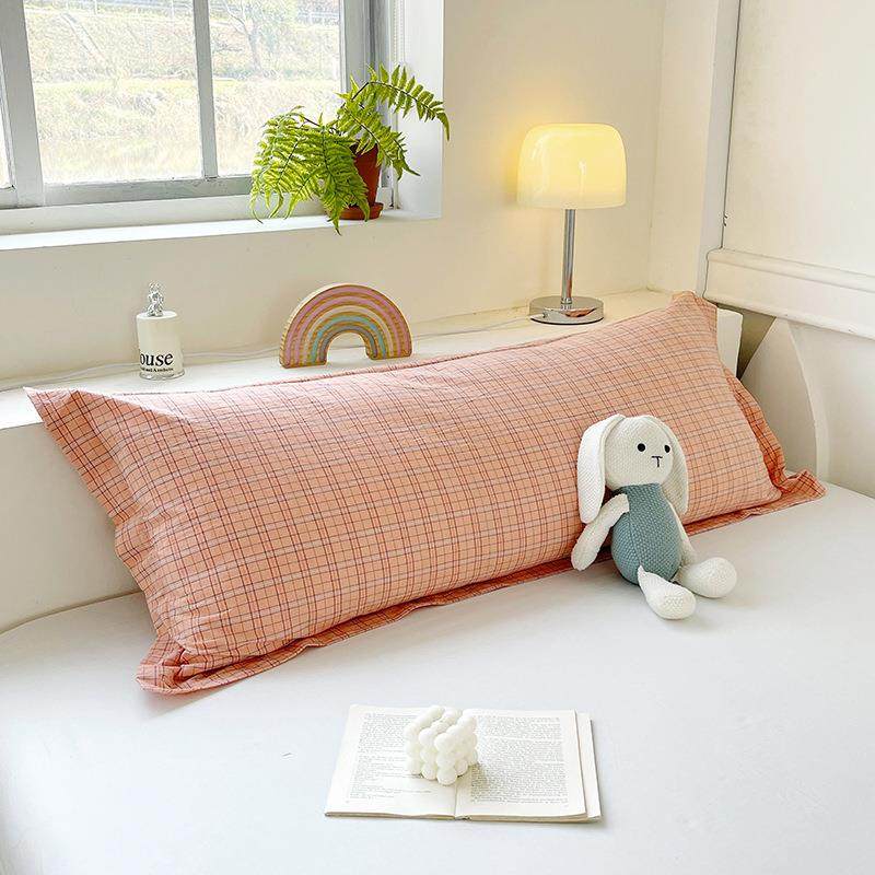 水洗棉枕套2024新款家用双人长枕套情侣枕头套枕芯内胆套1.5米8