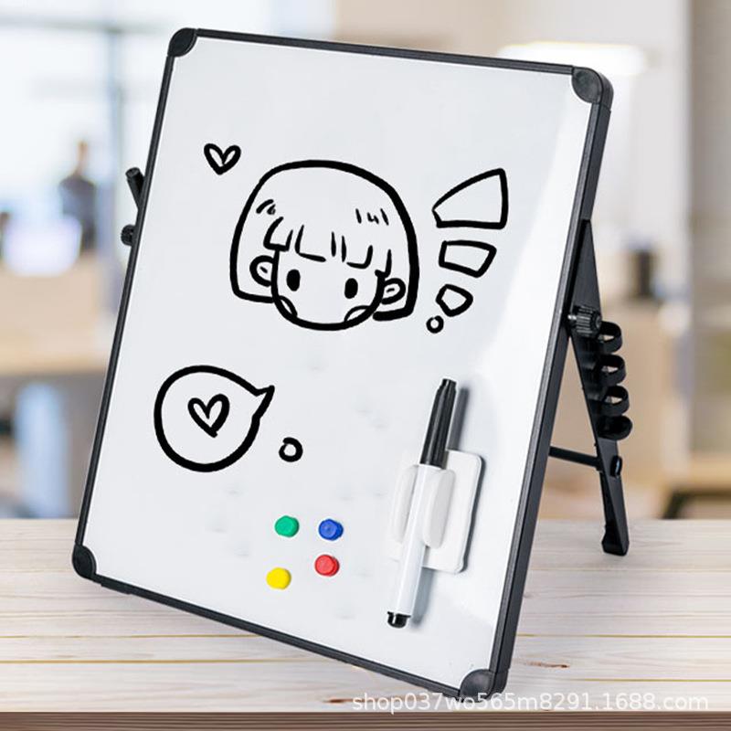 富尼ft-8636桌面小白板家用留言记事板支架双面磁性书写画板