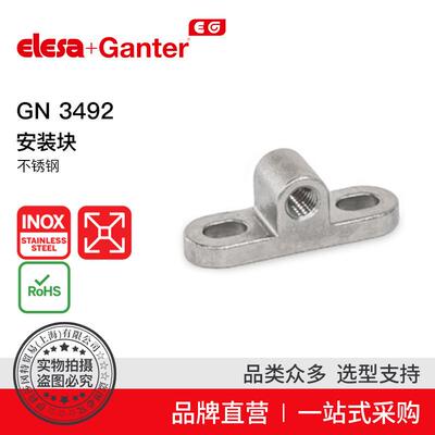 Elesa Ganter伊莉莎冈特 GN 3492 安装块不锈钢AISI CF-8精铸NI款