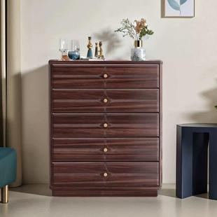 乌金木新中式实木斗柜五六斗柜家用卧室储物柜客厅斗橱抽屉收纳柜