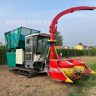 大型驾驶室款收割耕地秸秆粉碎机全自动高速履带转盘青储机