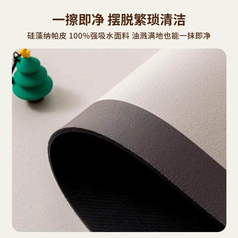 可擦防滑免洗硅藻泥专用型防水us防油脚垫L比利时厨房地垫Dari