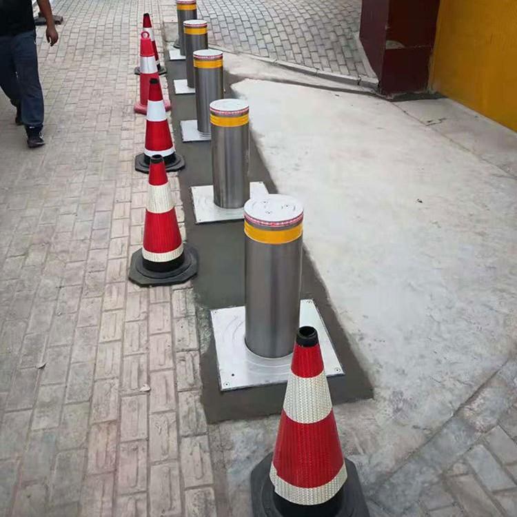 全自动液压升降柱伸缩路障路桩防撞电动升降桩不锈钢停车场防撞柱