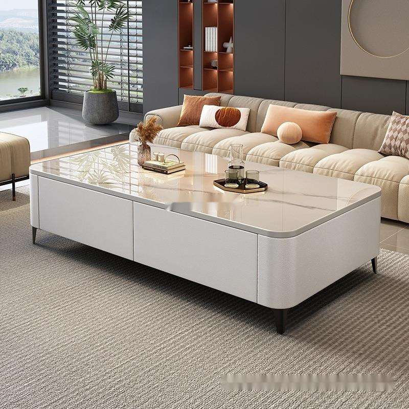 岩板茶几客厅家用2025新款小户型轻奢现代简约落地电视柜组合