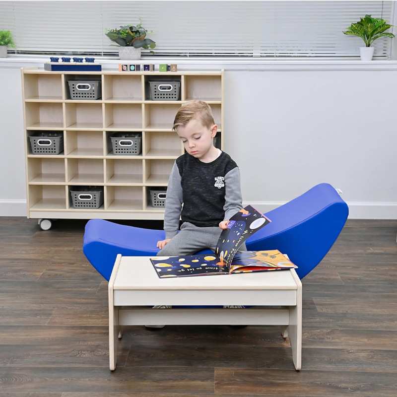 月亮座椅高密度海绵教室座椅青少年学习者活动椅儿童香蕉休闲摇椅