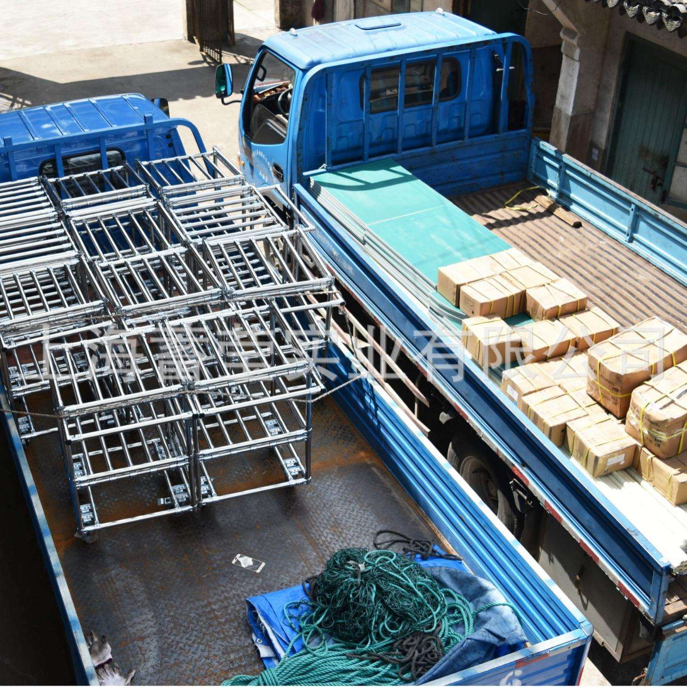 厂家供应不锈钢精益管手推车不锈钢线棒手推车镀铬接头