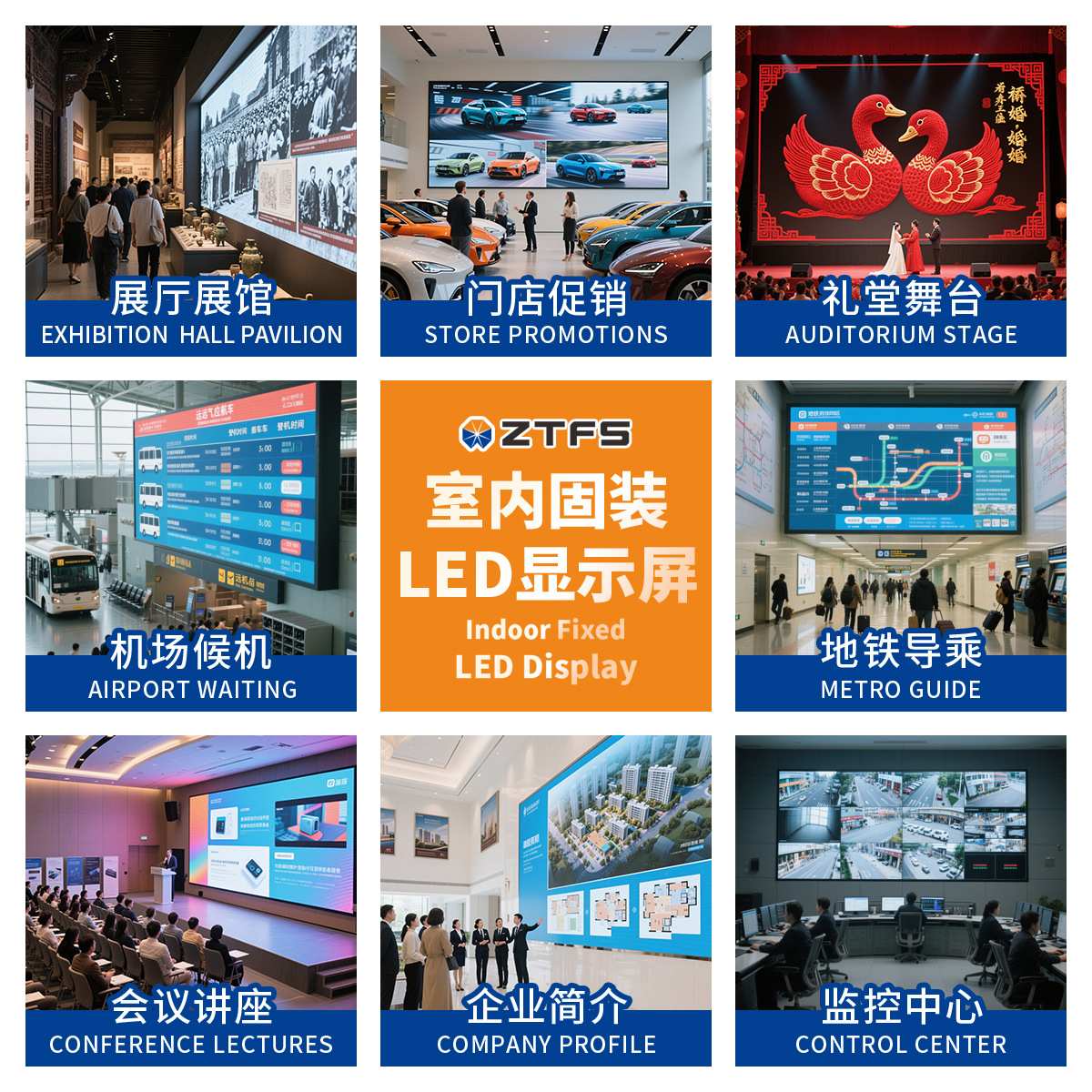 源头工厂LED display screen led显示屏幕室内高清大屏幕电子屏展