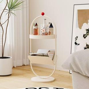 奶油风边几可移动现代简约客厅杂志架小茶几北欧床头收纳置物架