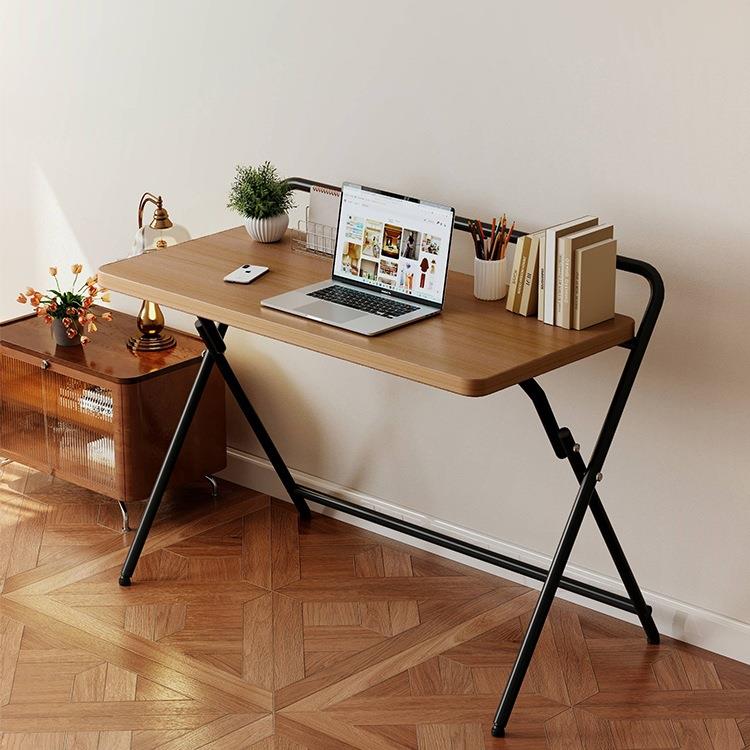 J^可折叠书桌电脑桌学生家用学习写字桌简易办公实木升降床边小桌