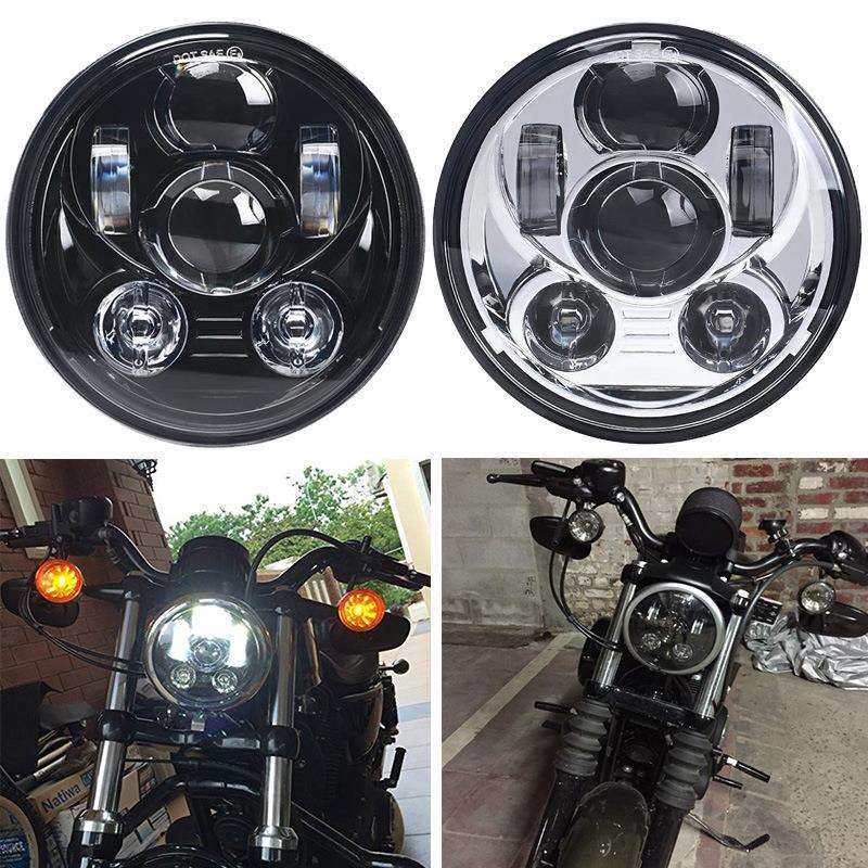 5.75寸哈雷大灯883改装前大灯 5.75英寸哈雷LED前大灯H4远近光灯
