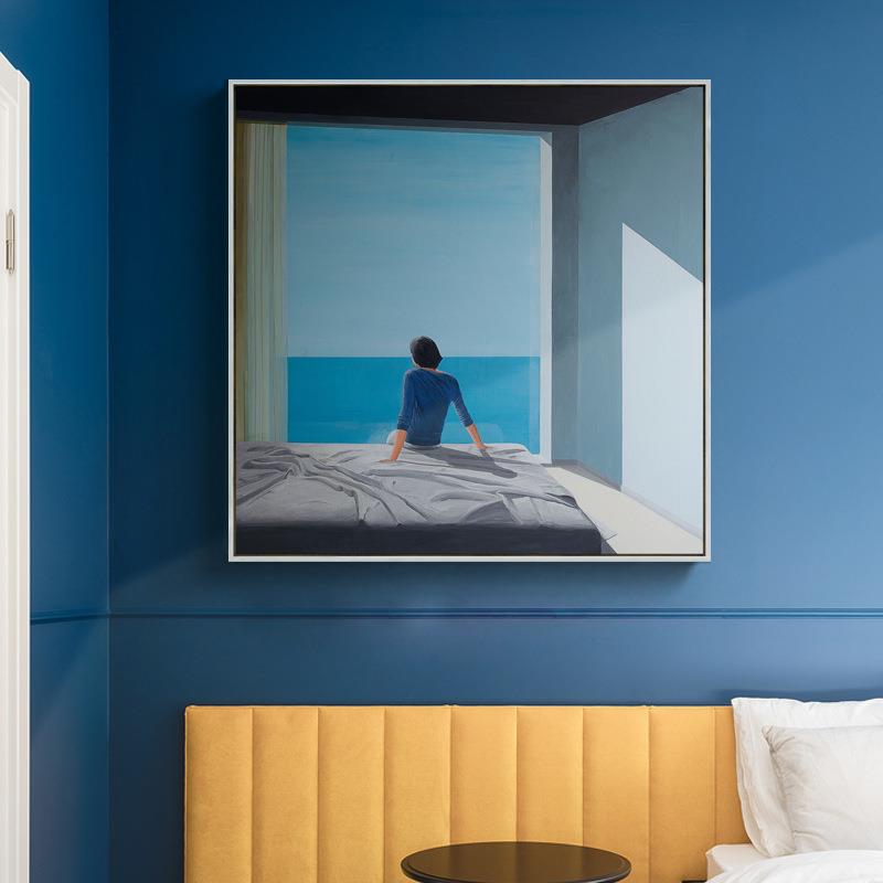 Darek grabus 海与孤独北欧现代装饰画客厅卧室挂画简约餐厅壁画