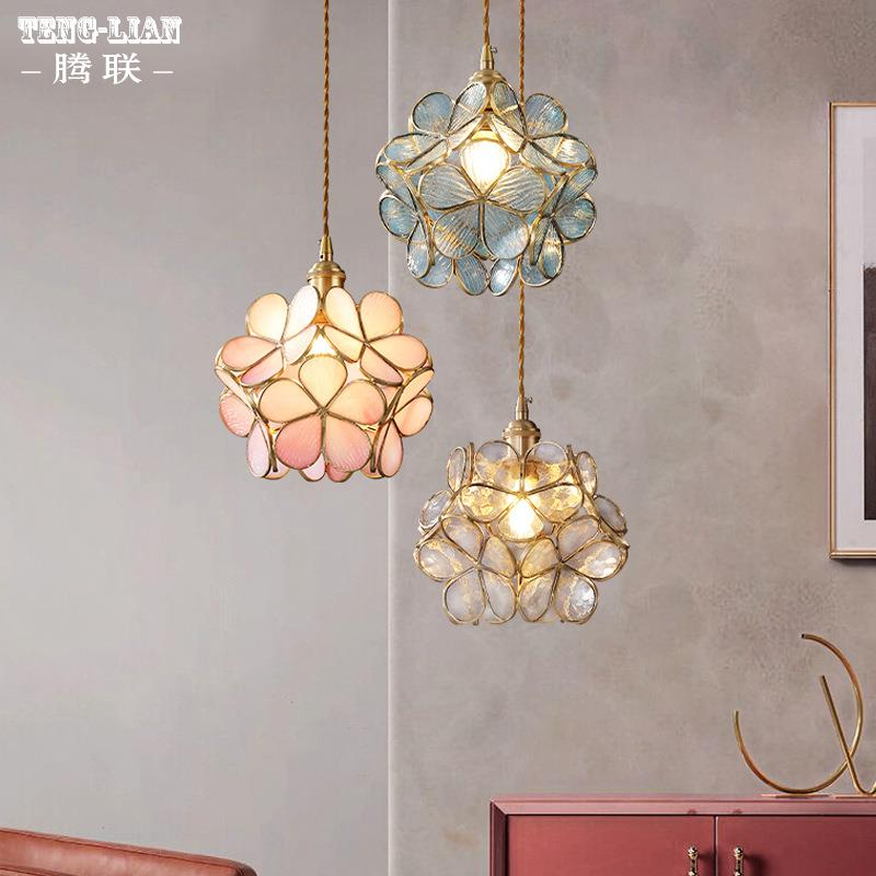 过道小吊灯花朵全铜吧台阳台玄关小吊灯复式楼走廊阳台餐厅吊灯具