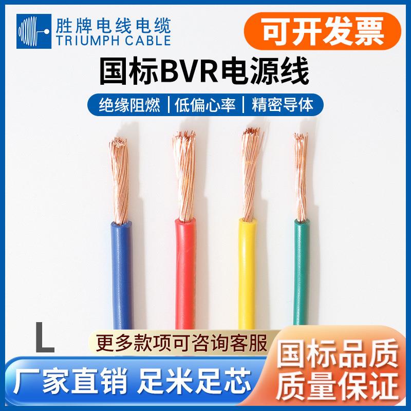 胜牌直销国标电线NH-BVR2 4 6 10平方单芯多股软铜线阻燃家装电线