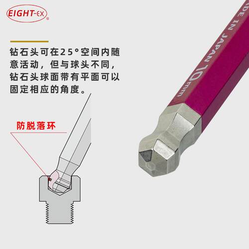 百利EIGHT TLC-S7/S9N/YE/RE/PU/OR/GR/BL彩色内六角扳手1.5-10MM
