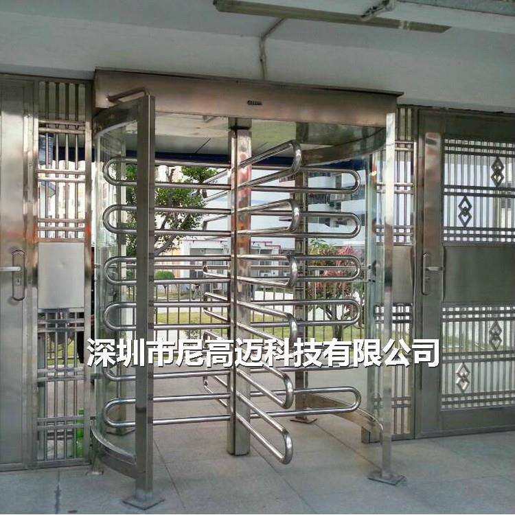 旋转门长沙工地小区门禁闸机厂家安装全高旋转闸不锈钢电控三辊闸