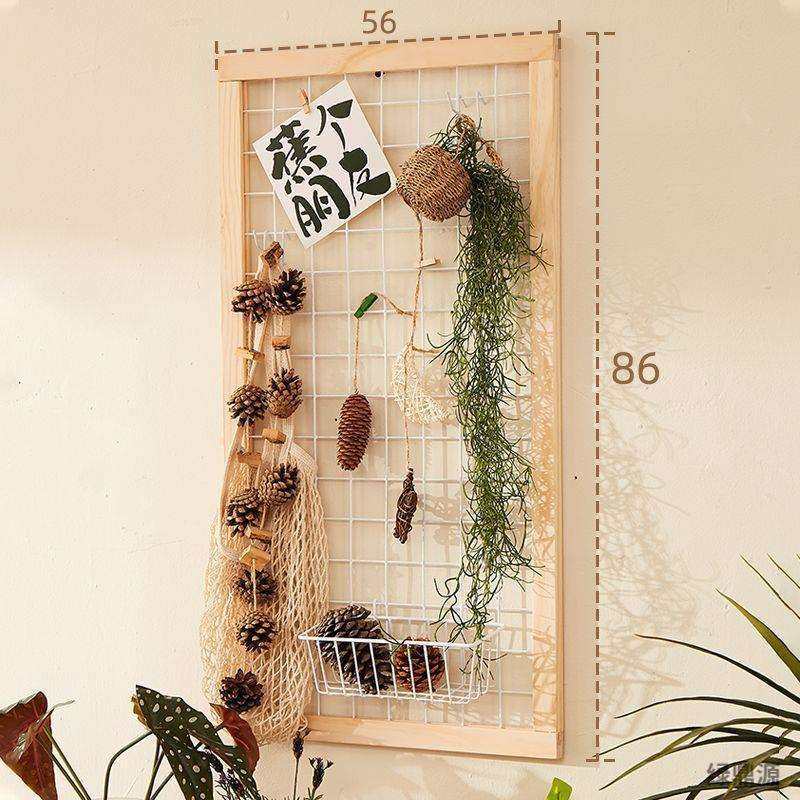 花架壁挂网格实木墙上置物架墙绿植壁挂式架阳台花园装饰洞洞挂架,3C数码配件,USB灯,淘宝优惠券,粉丝福利购,淘宝优惠卷