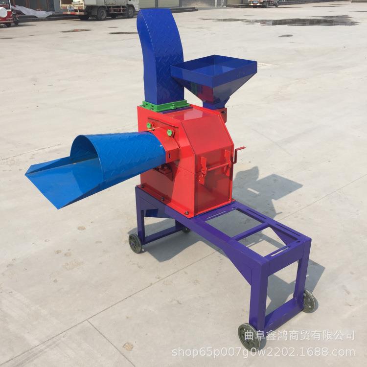 带轮可移动铡草机 家用电带动铡草机 芦苇草粉碎铡草机