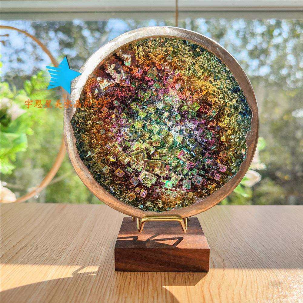 铋矿聚宝盆摆件 天然矿物带边铋矿碗铋晶体带底座铋矿 厂家,3C数码配件,USB灯,淘宝优惠券,粉丝福利购,淘宝优惠卷