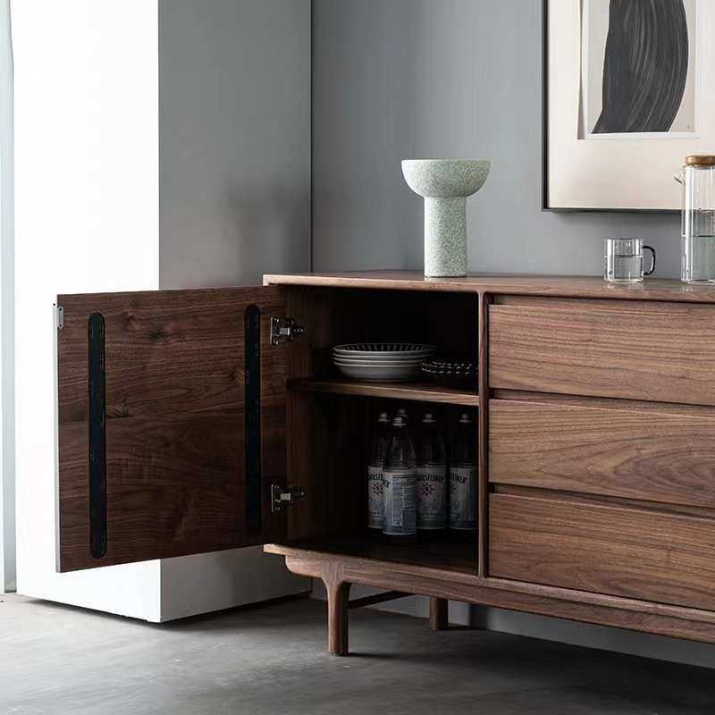 北美黑胡桃木实木餐边柜简约风边柜日式客厅储物电视柜收纳斗柜,电子元器件市场,其它元器件,淘宝优惠券,粉丝福利购,淘宝优惠卷