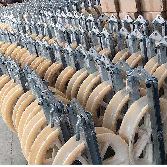 大直径单轮放线滑车钢芯铝绞线地线放线滑轮槽钢吊环钩式电缆滑轮