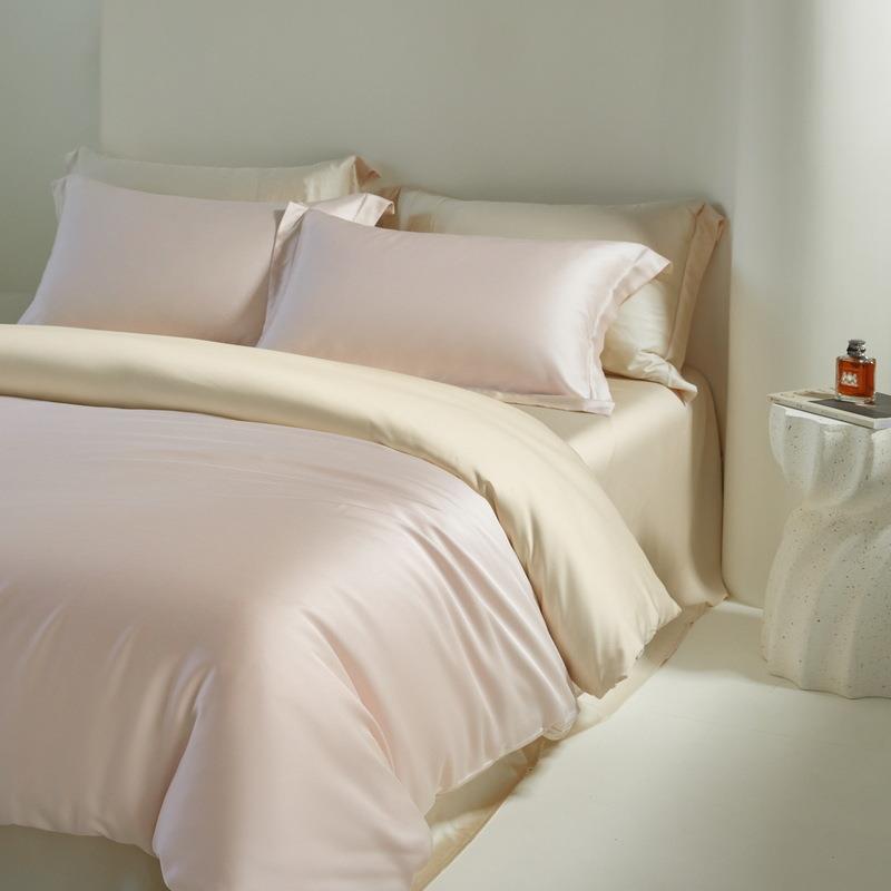 100兰精天丝四件套件单双人夏季丝滑裸睡床单被套床上用品三4件套