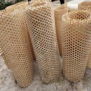 草席吊顶装饰装修镂空竹编竹席六角八角孔竹席酒店复古屋顶竹篾条