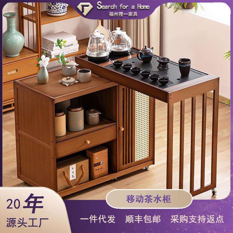 移动茶桌小茶台烧水壶一体家用2025新款高端阳台泡茶桌子客厅茶几