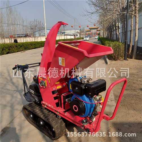 果园碎枝机 柴油玉米秸秆粉碎家用大功率树枝打碎机