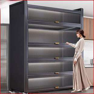 家用厨房橱柜碗柜收纳餐具柜翻盖餐边柜多层放碗柜子储物柜