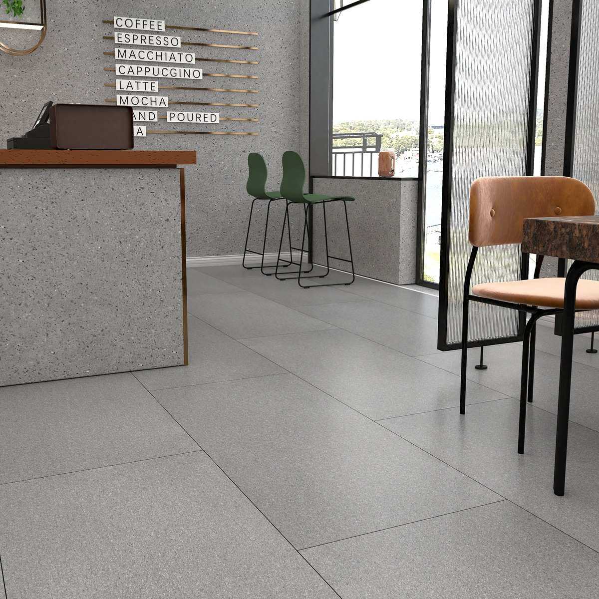 ?通体砂岩大板瓷砖600*1200灰色地砖阳台仿古砖磨砂面全瓷防