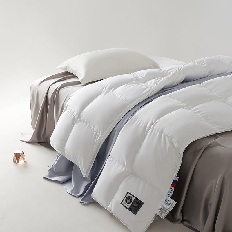 国标大朵95羽绒被全棉180支加厚冬被白鹅绒被芯98吊绒纯棉春秋被